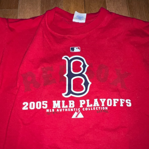 Men’s majestic medium MLB Red Sox original t-shirt 2005 mlb playoffs - Picture 4 of 6